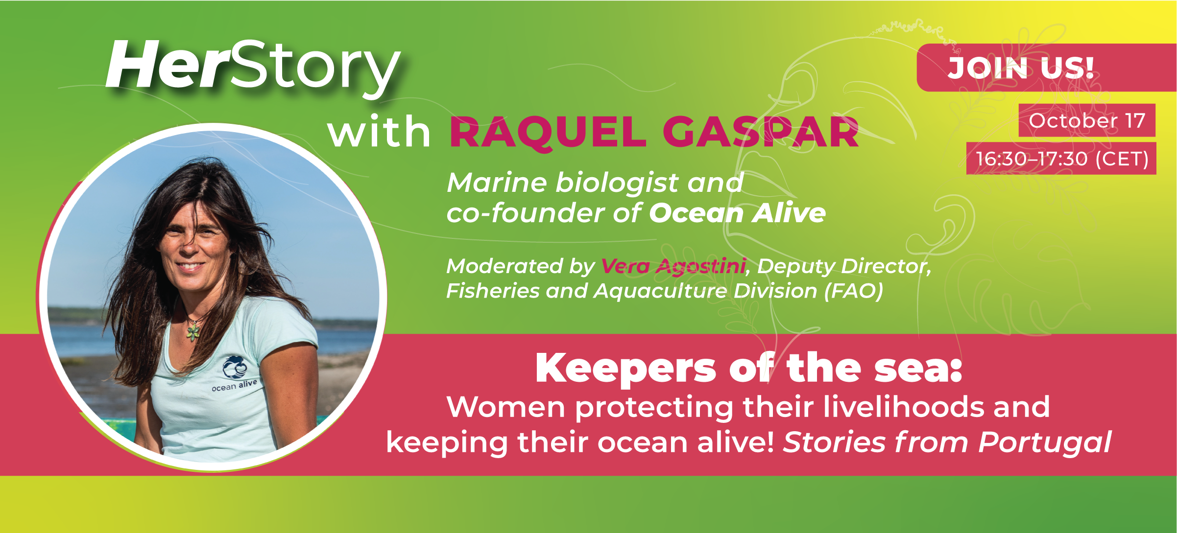 A conversation with Raquel Gaspar, co-founder of Ocean Alive: Developing women’s leadership in ocean conservation A conversation with Raquel Gaspar, co-founder of Ocean Alive: Developing women’s leadership in ocean conservation'